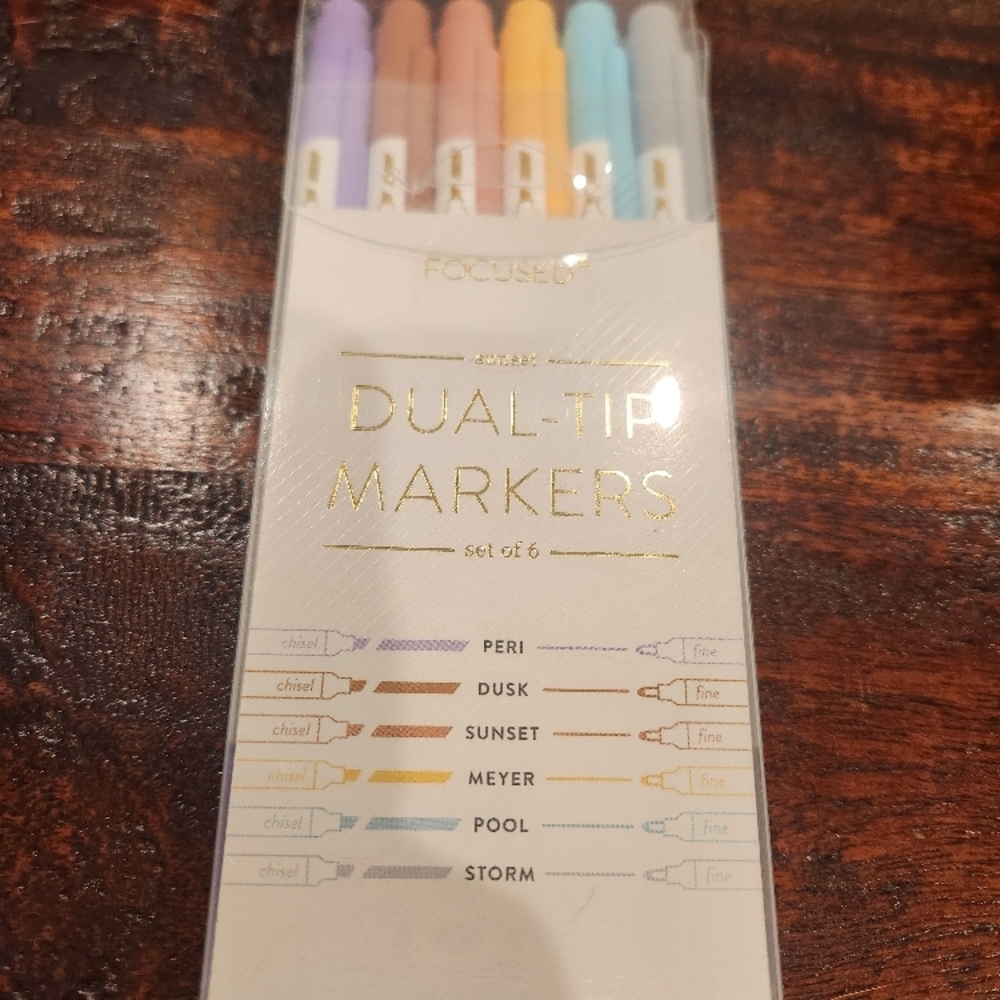 Erin Condren Sunset Focused Dual-Tip Markers 6-Pack